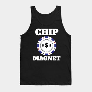 Chip Magnet Lucky Gambling Design Tank Top